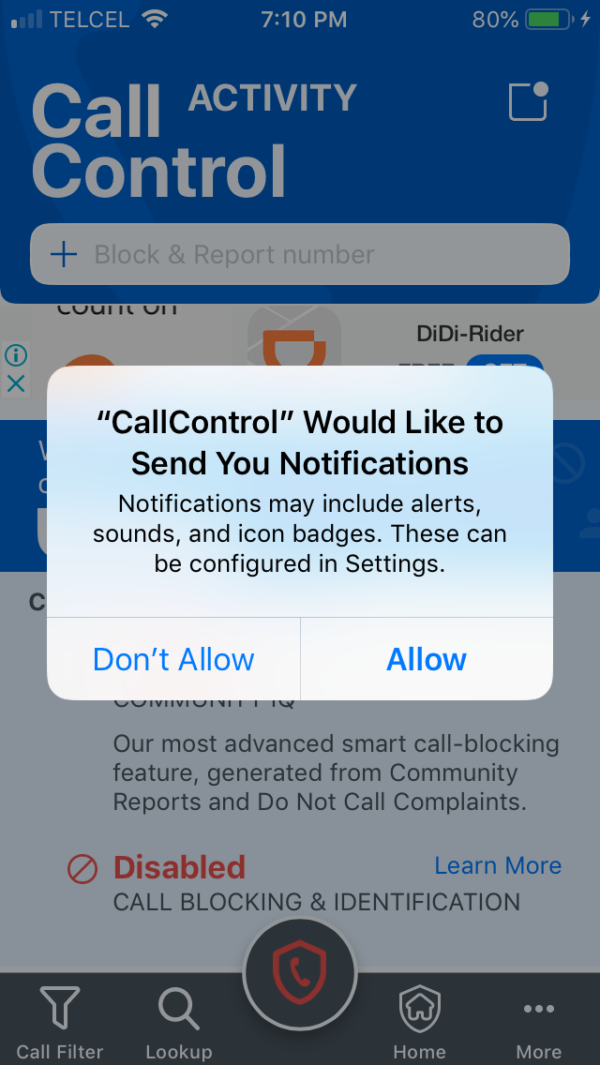 Call Control iOS Call Control